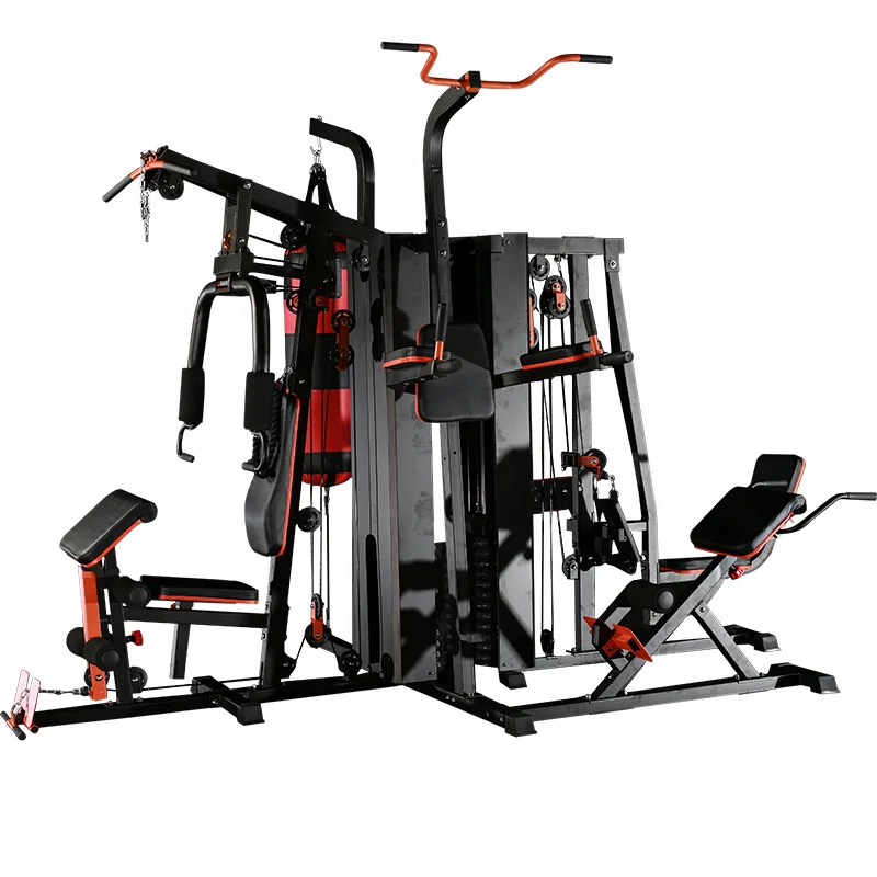 Wholesale Commercial Use  Machine Multi Function Home Gym Fitness Equipment With Three Stations Squat Machine