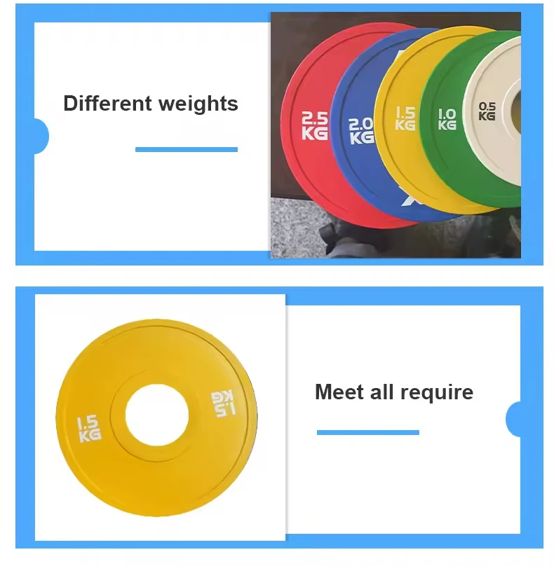 High Quality Steel Plates Weightlifting and Strength Training Change Weight Plates 0.5kg 1.0kg 1.5kg 2.0kg  2.5kg