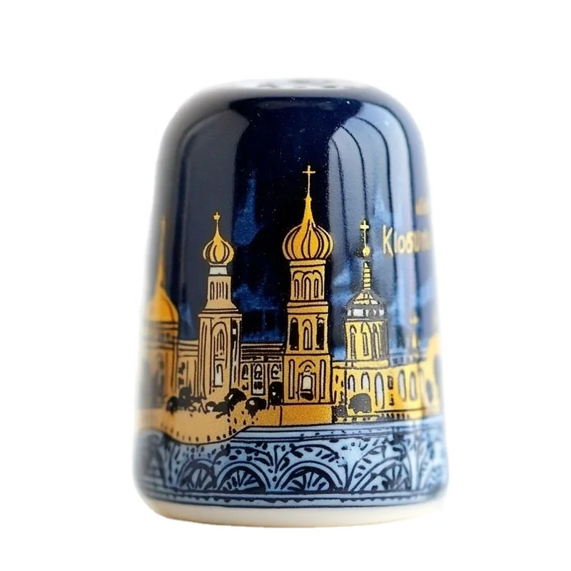 High quality design exclusive ceramic thimbles customized national city tourism ceramic thimbles