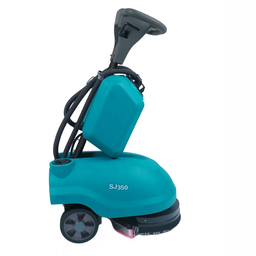 SJ350 electric walk behind  floor scrubber manual floor sweeper cleaning machine with CE