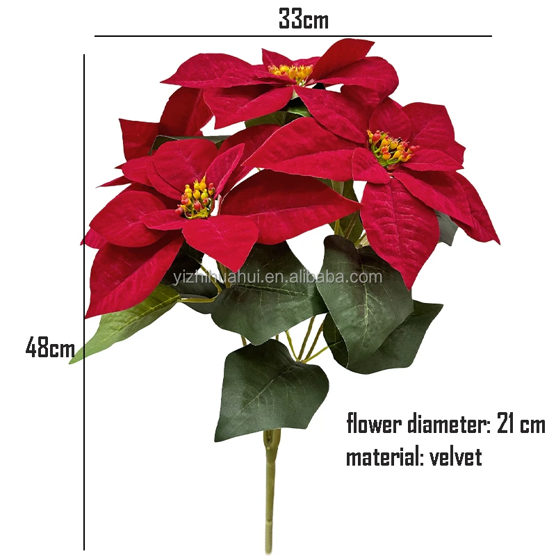 wholesale simulation christmas decorative artificial flowers in the living room and other christmas decorations