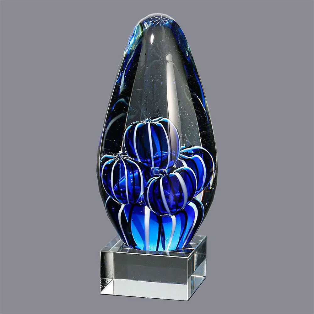 2019 Noble Beautiful In Colors Liuli Art Glass Trophy from  Factory