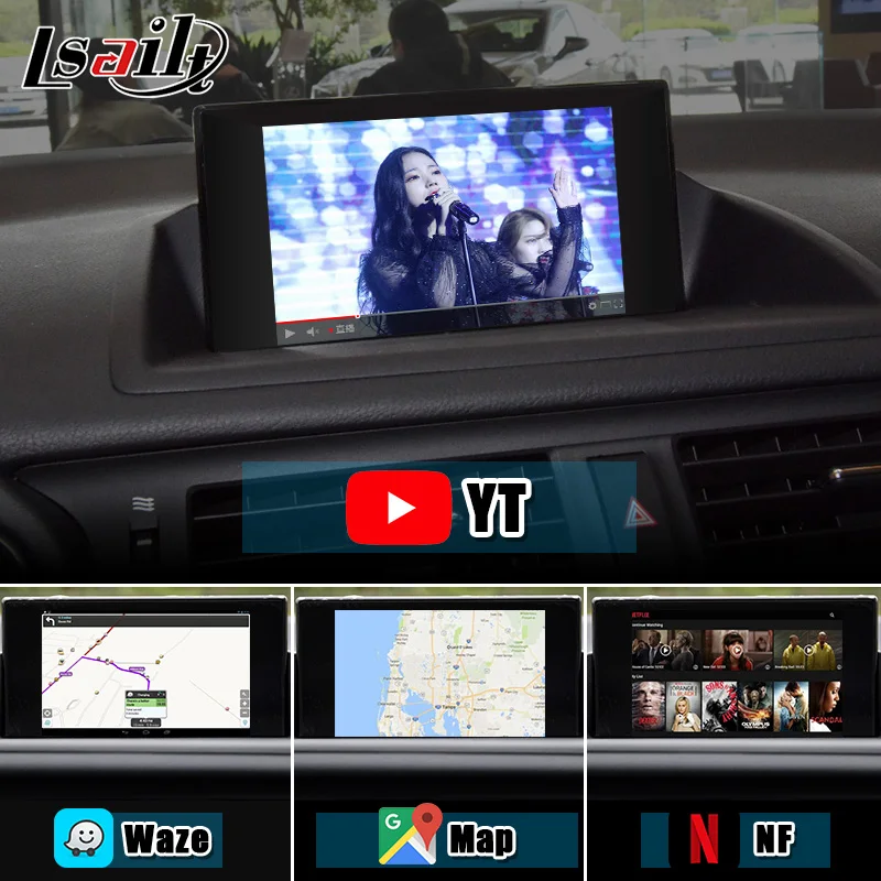 4GB Lsailt Android 10 Android Video Interface with car Multimedia System for 2014-2021year Lexus CT200h