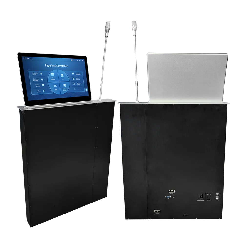 15.6 inch Full HD Ultra-thin Pop Up Lcd Microphone Lift Conference System Supplier