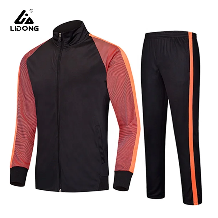 Well selling couple tracksuit men slim fit gym tracksuit suit set