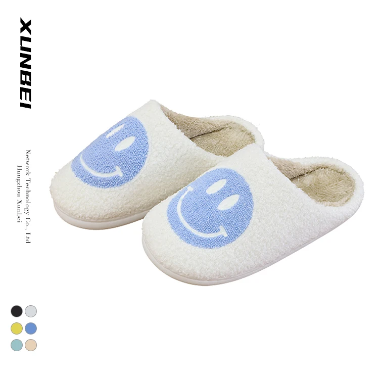 2021 г.; Оптовая продажа; Женские зимние домашние тапочки в китайском стиле со смайликом; Милые женские домашние тапочки со смайликом; pantoufle