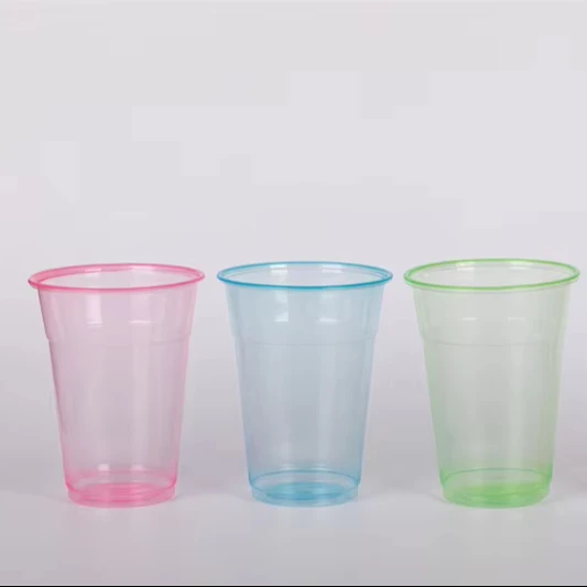 Прямые продажи с фабрики могут быть настроены многоразмерные прозрачные цвета для домашних животных одноразовые холодные напитки пластиковый стакан для сока