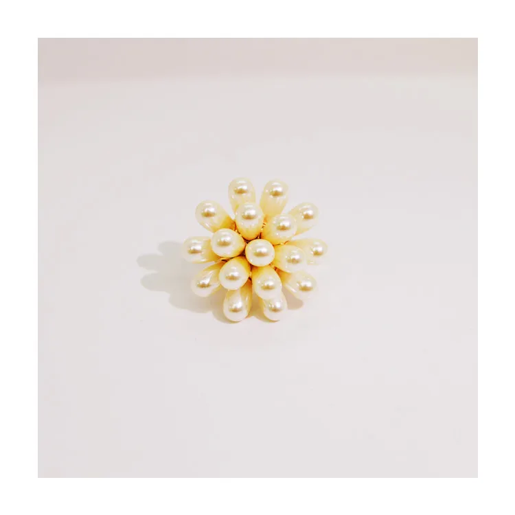 Chinese original high-grade European and American ring exaggerated simple jewelry pearl ring