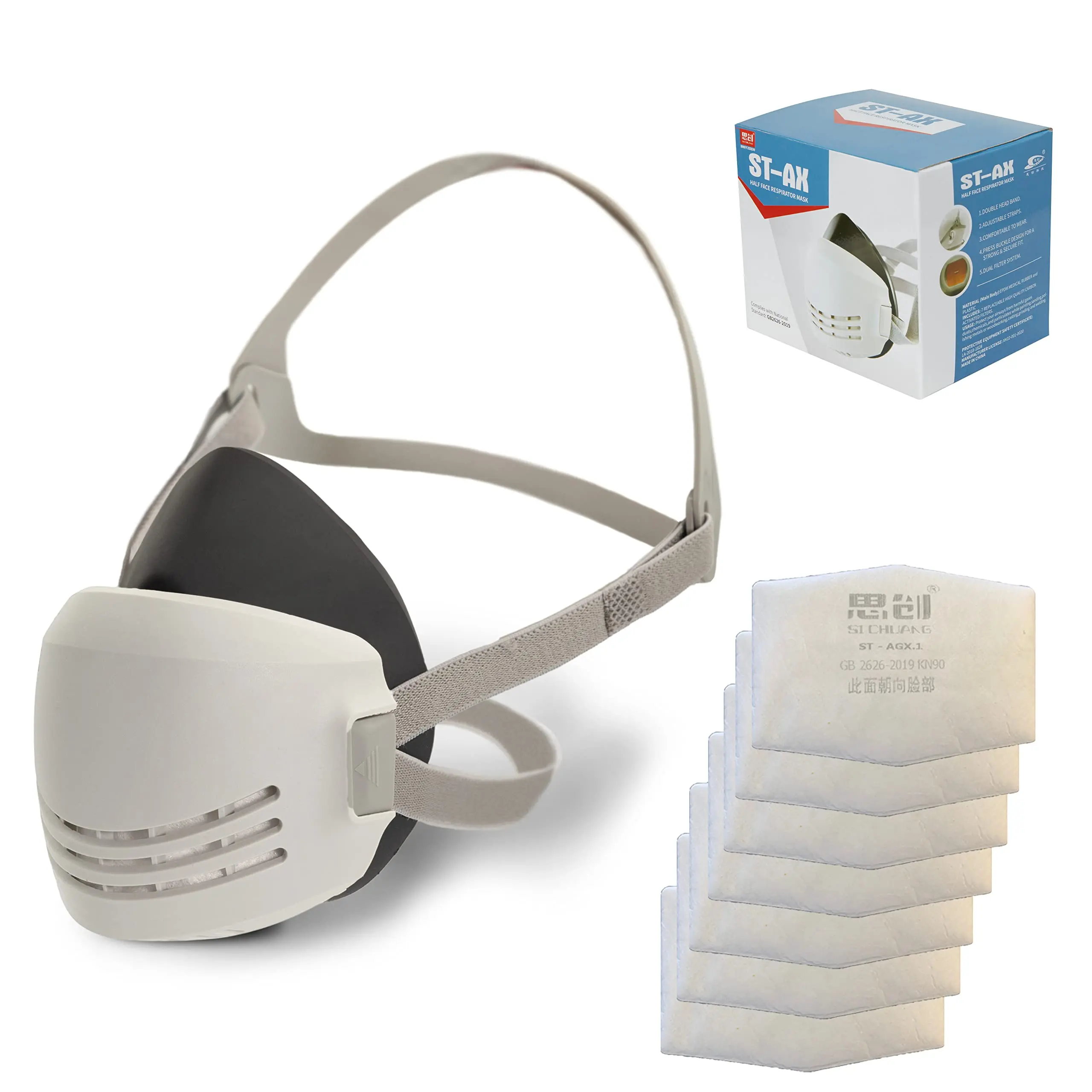 CNSTRONG  Long Time Using Filter PPE Respirator Polished Mask Half Face Reusable Anti Dust half construction mask filter