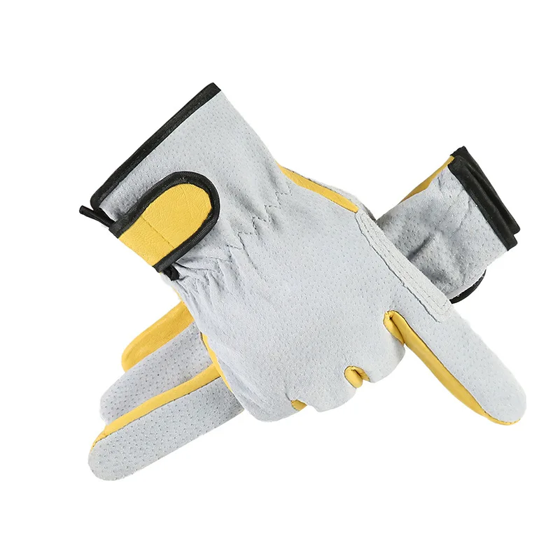 Welding Gloves Short Work Labor Protection Repair Handling Trimming Leather Garden Gloves