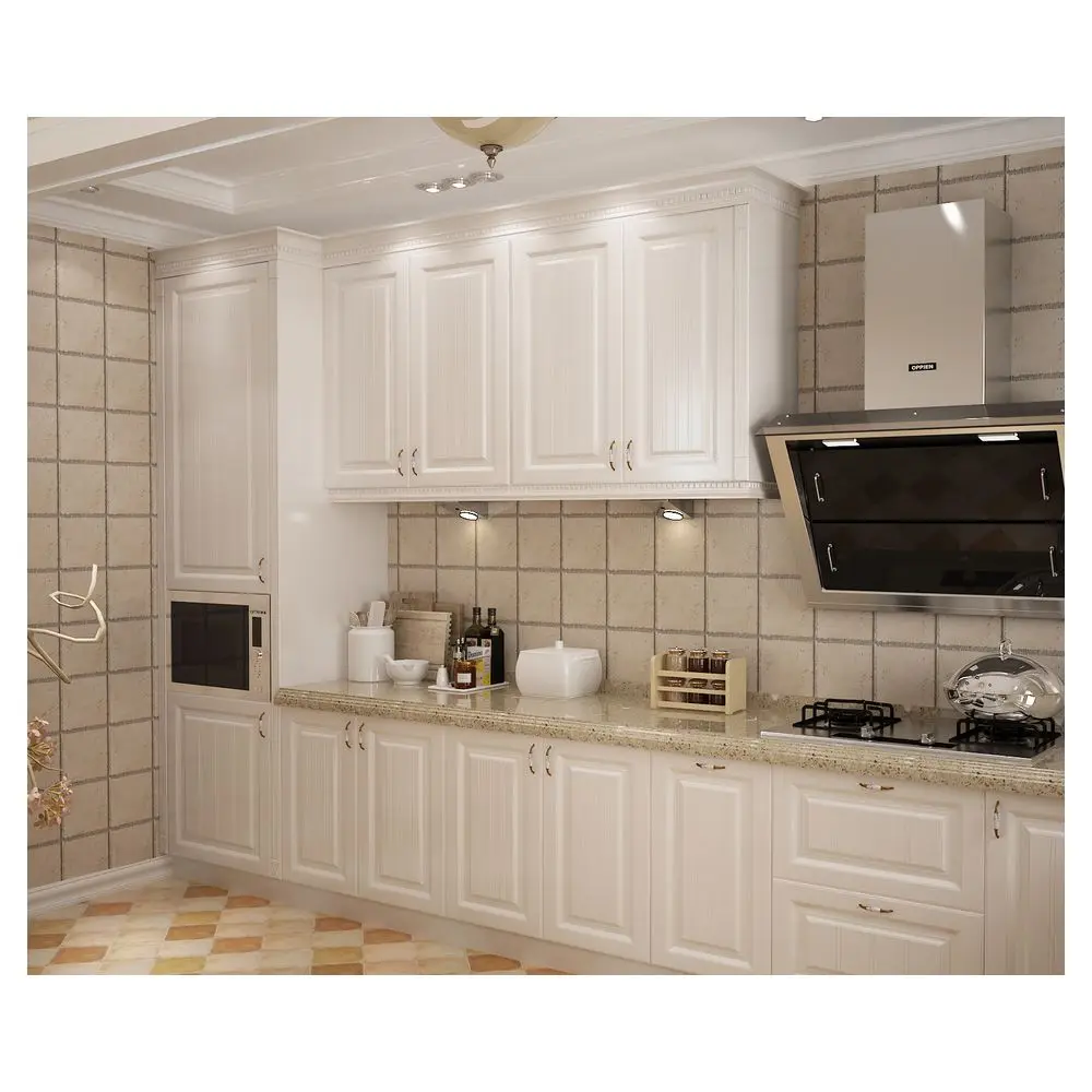 Orient готовые к сборке (RTA) кухонные шкафы с мягким закрытием дверей шпоном из кленового дерева и встроенным светодиодным освещением