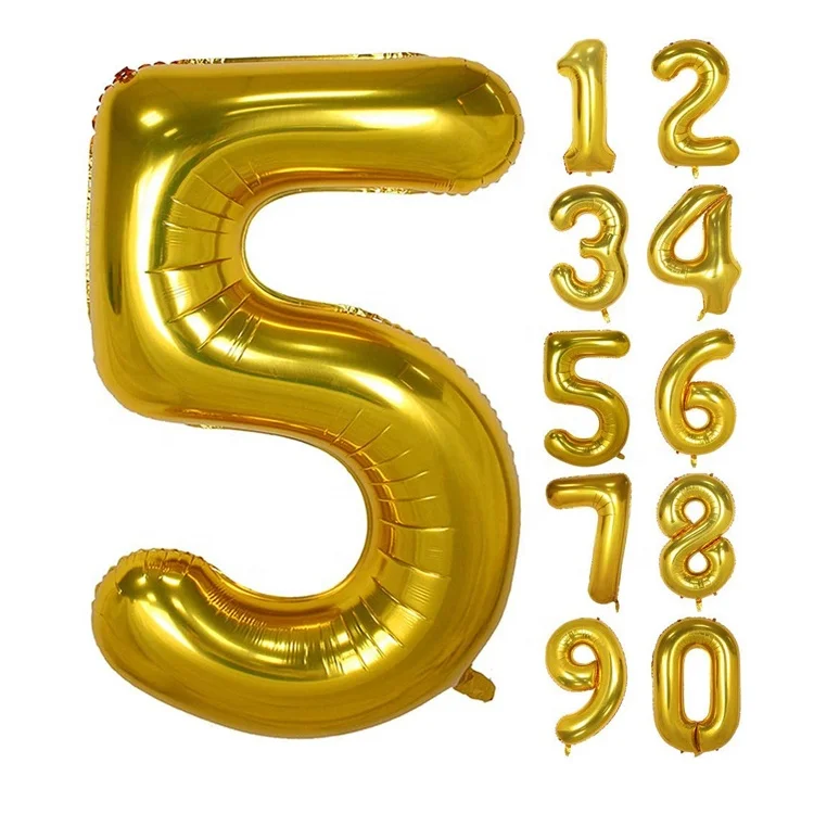 40Inch Foil Number  Wedding Party Decoration Birthday Balloon Garland Kit Latex Rose Gold Balloon Confetti Latex Balloons Sets