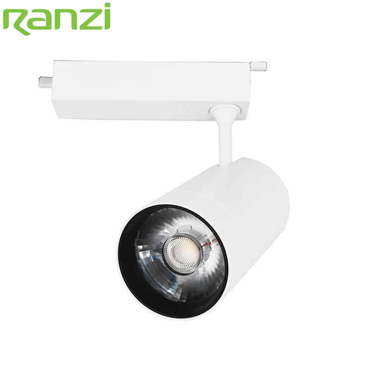 Super Market Focus Lighting 2 Wire 3 Wire 4 Wire Anti Glare Flicker Free Aluminum COB LED Track Light