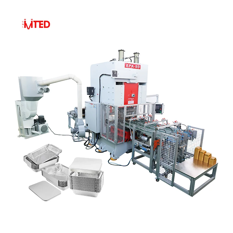 RZLH-C80T Low Noise Level operation Aircraft catering supplies Aluminum foil container moulding equipment