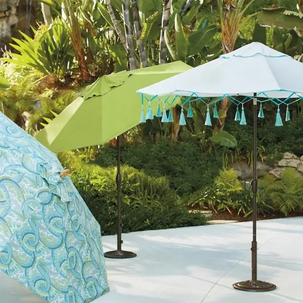 8 Ribs Outdoor Patio Garden Umbrella with Tile and Crack Factory Direct Garden Parasol Sun Umbrella