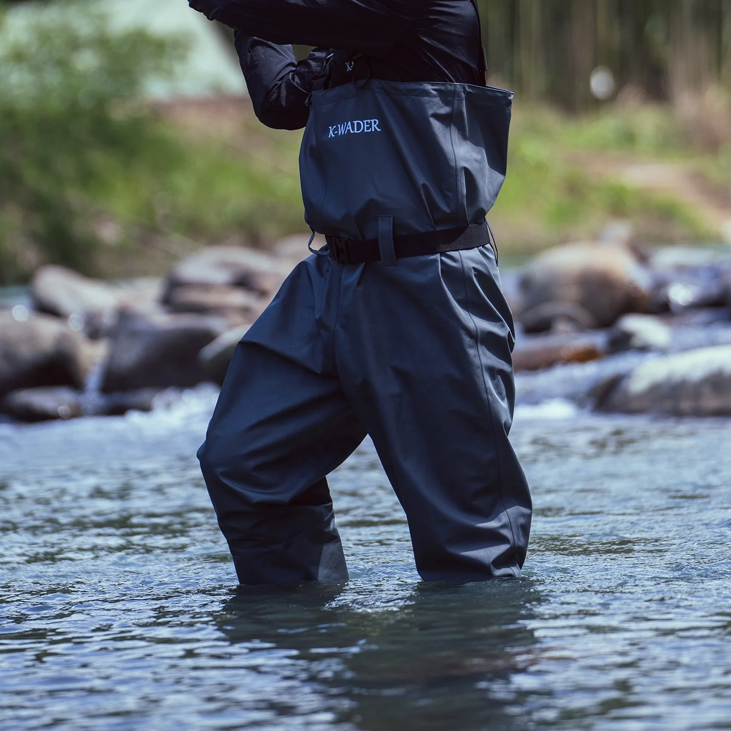 WST Fishing Waders Hunting Suit 3 Layer Waterproof breathable Wading Pants  Waist Chest  Fly Fishing
