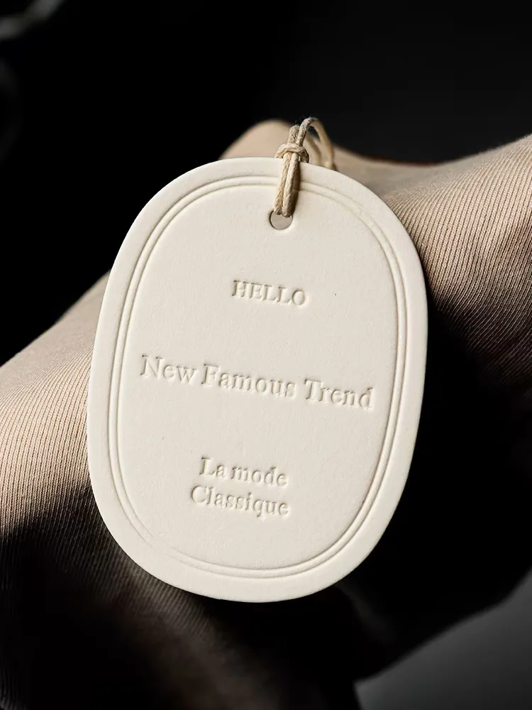 Custom Colorful Transparent Sleeve Garment Hangtag Hang Tag With Wholesale Price Clothes Tag Custom Hair Hangtag