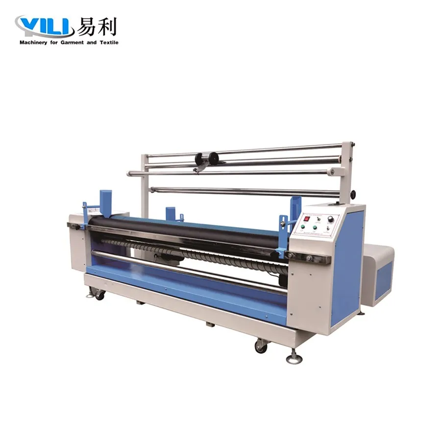 edge aligned automatic fabric measuring and rolling machine