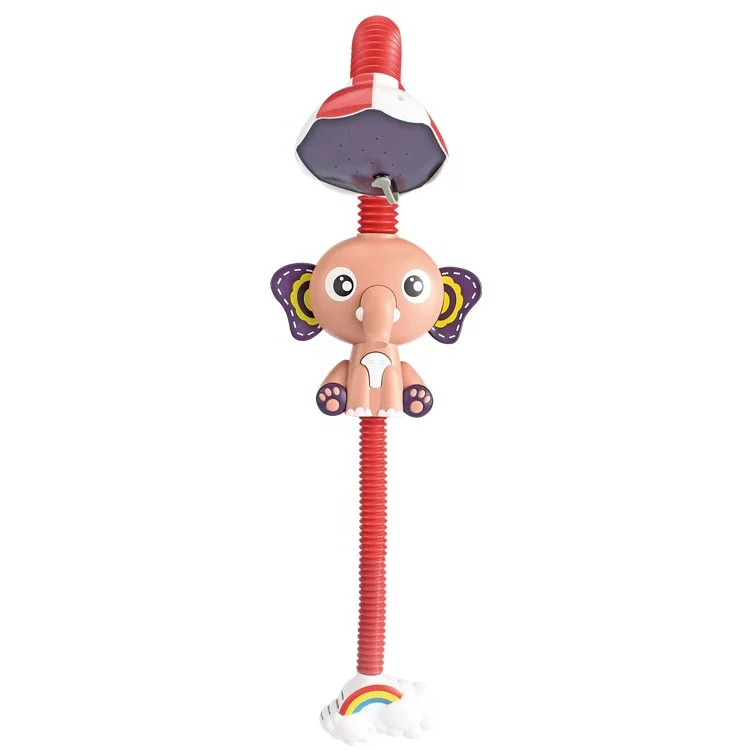  Electric Plastic ABS Bathroom Play Cute Baby Elephant Sprinkler Bath Toy for