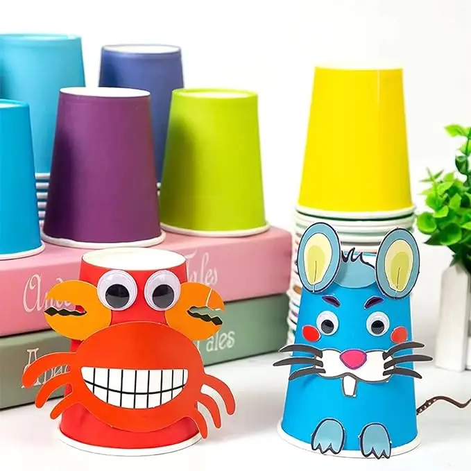 Customized Disposable Color Paper Cups For DIY Wedding Party and Beverage Take Away Cup for Coffee Tea Water