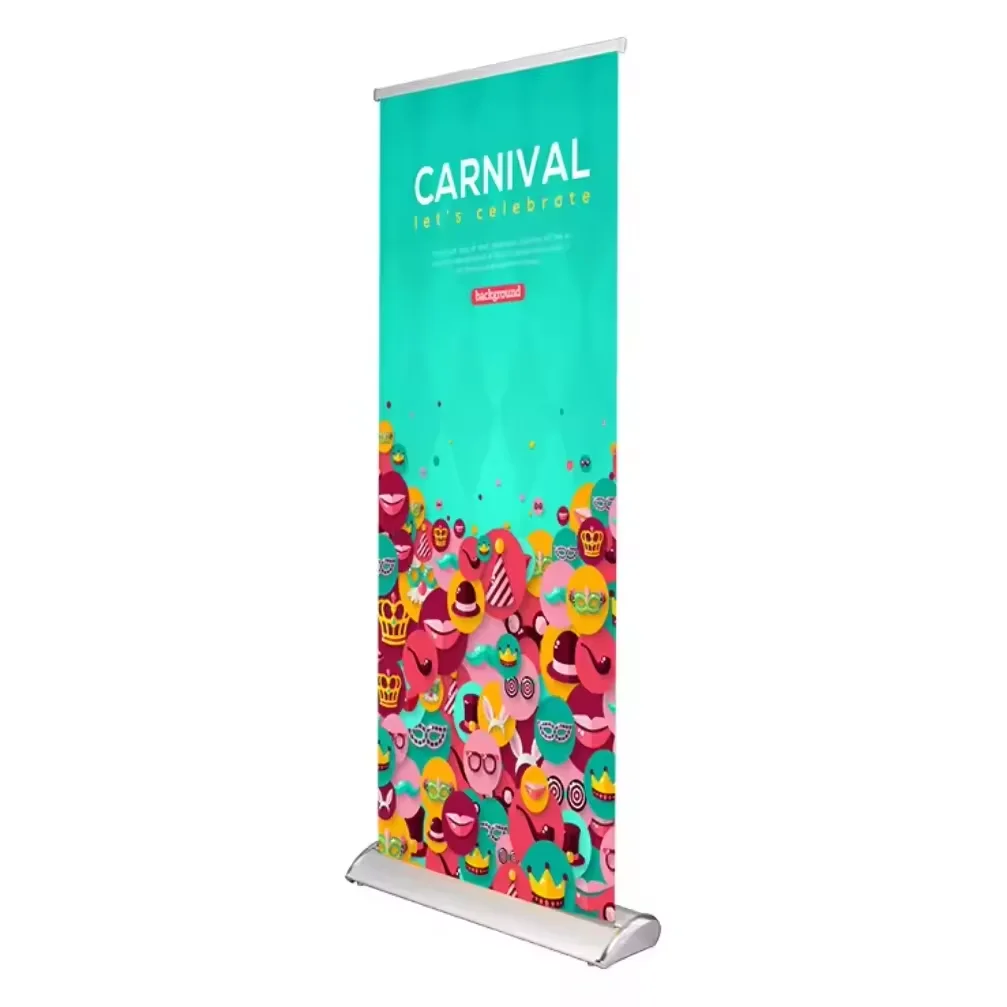Luxury Portable Roll Banner Stands Aluminum Alloy Retractable Exhibition Advertising Display Pull-up Banners stand up banner