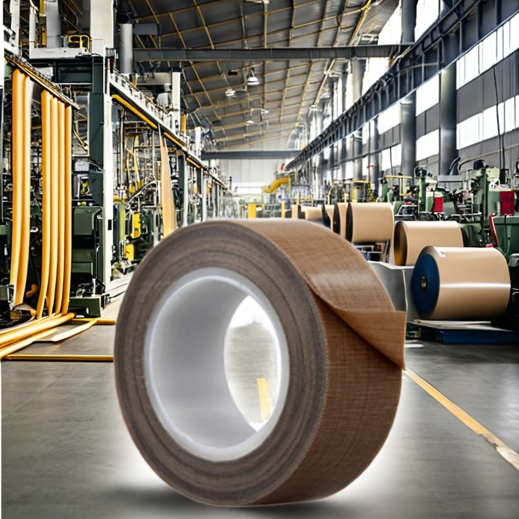 Односторонняя Глянцевая Стекловолоконная лента с покрытием из ПТФЭ силиконовый клей чувствительный к давлению Маскировочная прокладка односторонняя