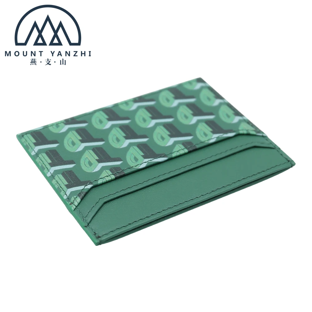 Premium RFID Blocking Customized Logo Genuine Leather Credit Name Card Holder ID Business Card Cardholder Wallet