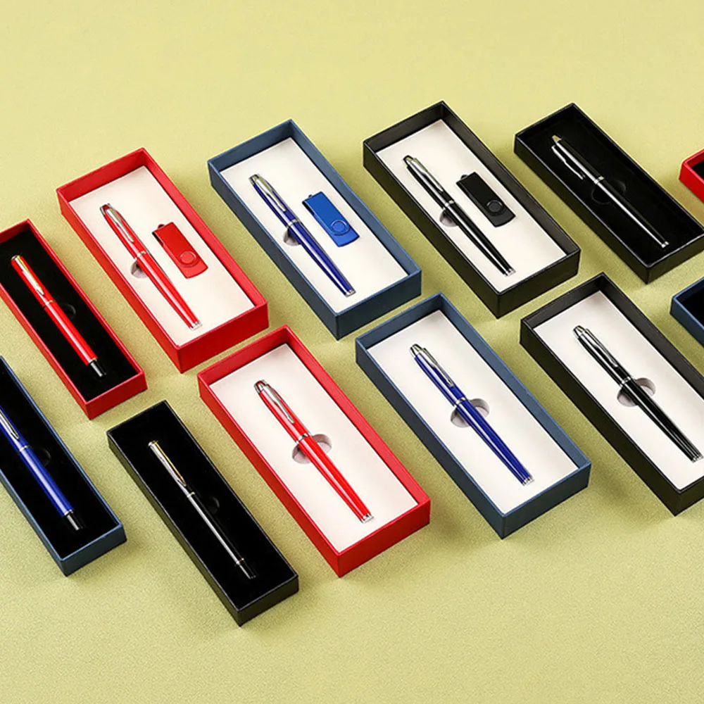 2 в 1 USB флэш-накопитель набор ручек с индивидуальным логотипом промо-бизнес-подарочные наборы рекламные корпоративные товары
