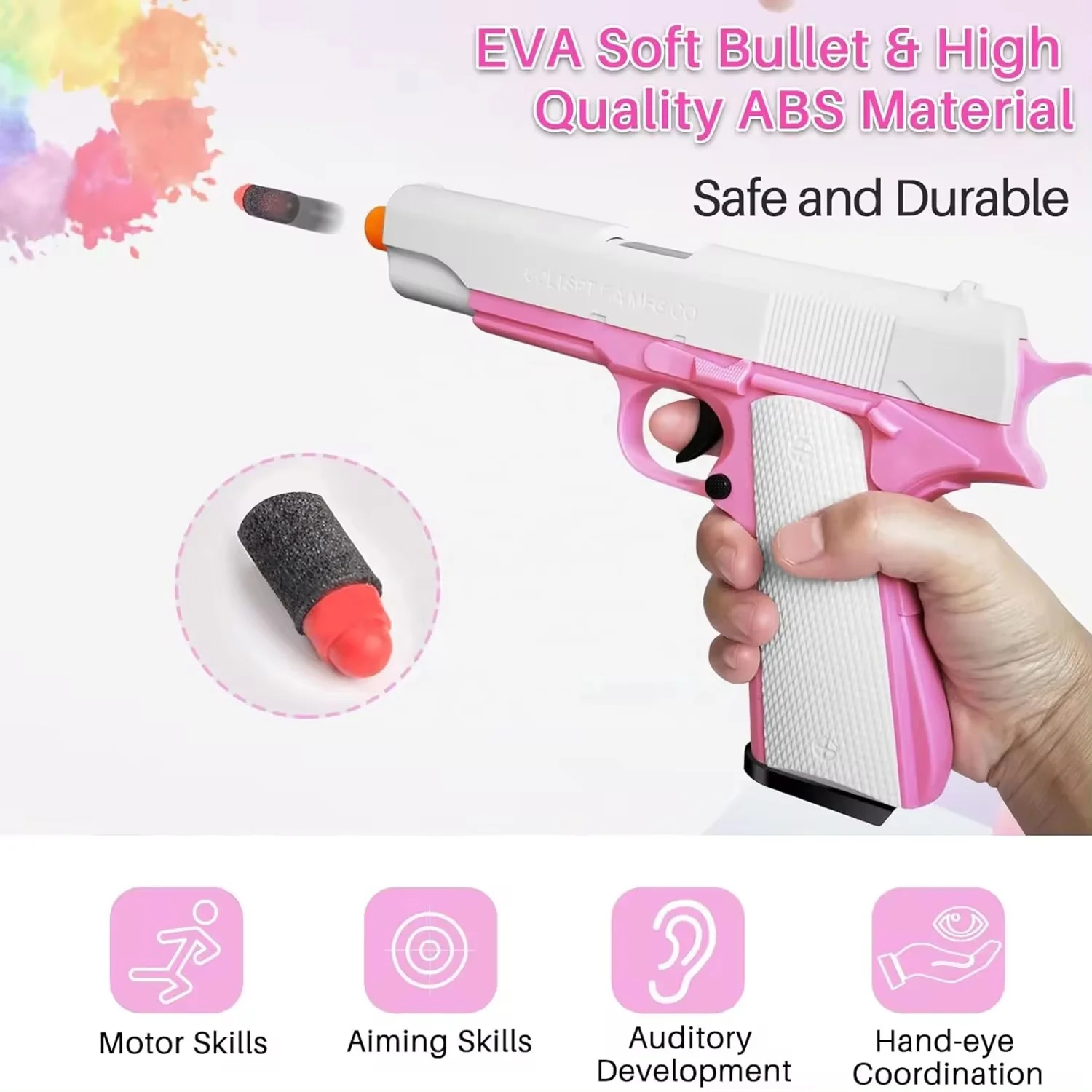 In Stock 1911 Shell Ejecting Soft Bullet Toy Gun For Adults Kids Foam Darts Blasters Small Pistol Toy Gun