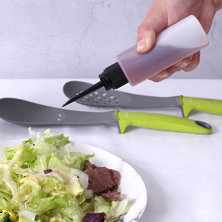 Kitchen Sauce Honey Oil Dressing Dispenser Bottle Silicone Basting Brush with Storage Bottle for BBQ Baking Brush Cooking Tool