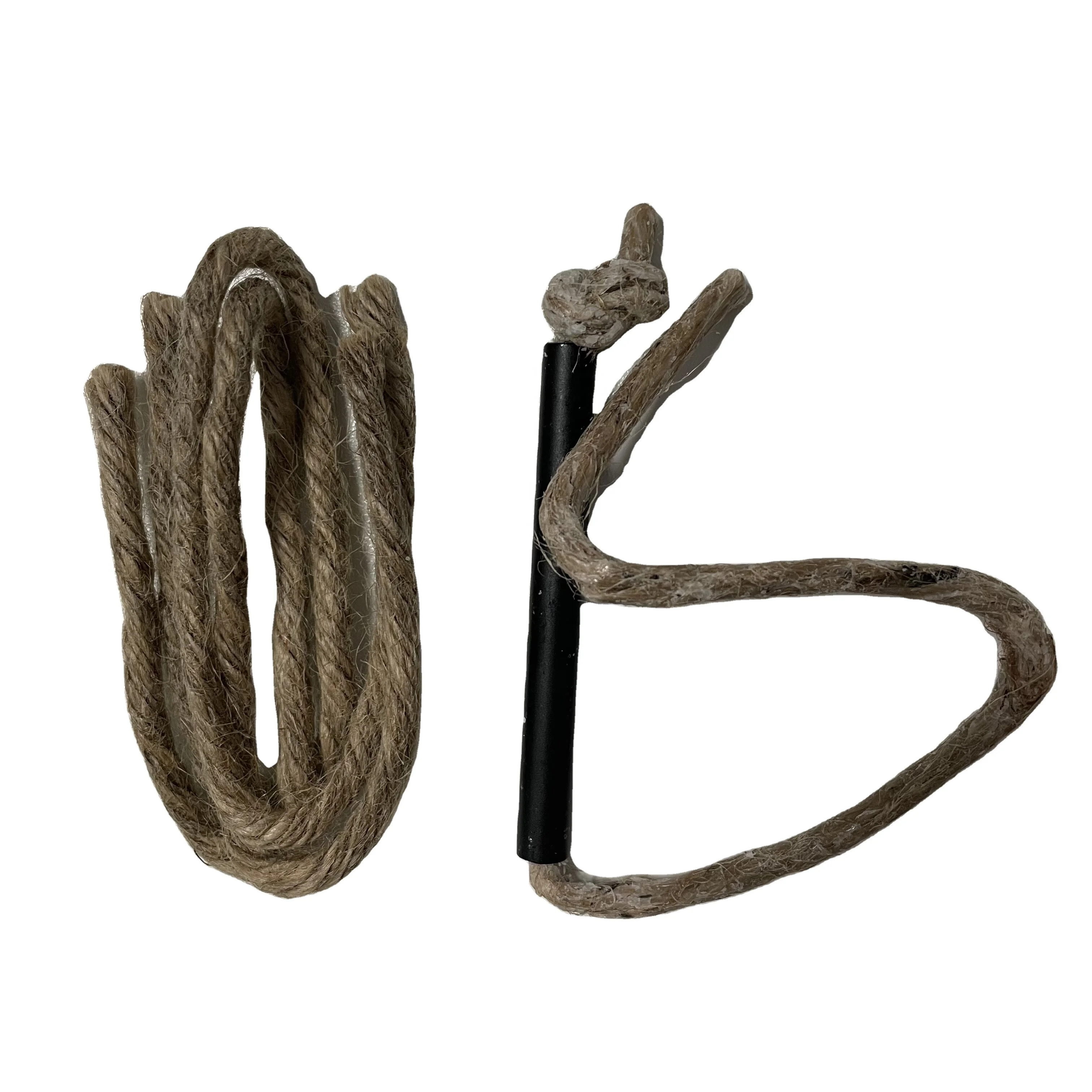 Wax Wick Fire Starter Tinder Paraffin Black Aluminum Bellows outdoor picnic Waterproof Hemp Tinder Tube 3 Fire Starter Ropes