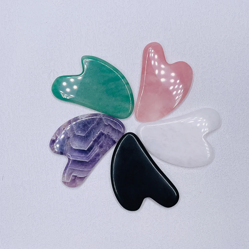 Hot Selling rose quartz jade Gua Sha Scraping Massage Guasha Board