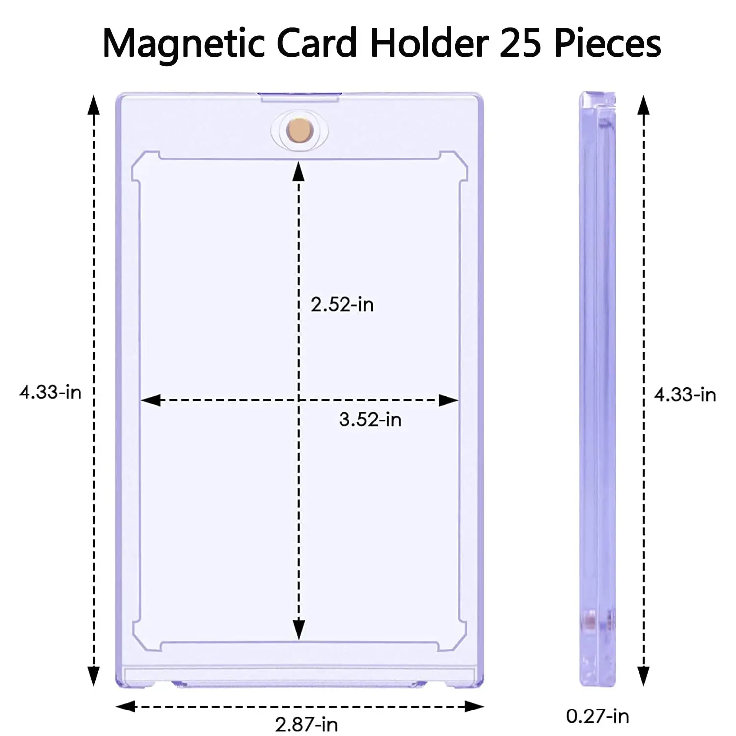Card Protectors Hard Plastic Sleeves Display case for Baseball Sports Cards for Trading