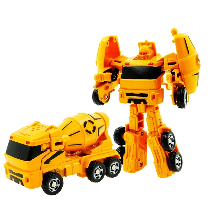 QS Wholesale Price Children Deformation Car Robot 4 In 1 Alloy Engineering Vehicles Series Mini Boy Transform Toys For Kids Gift