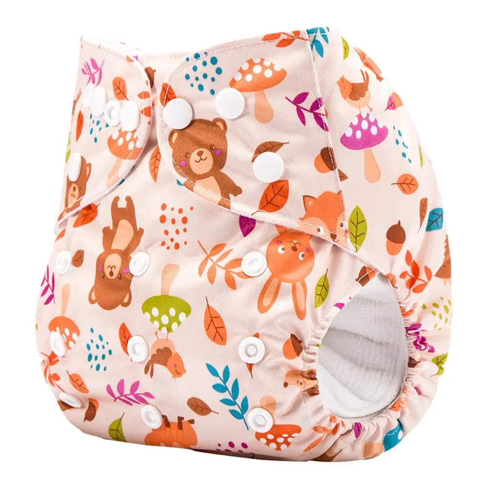 
Ananbaby Adjustable Size Machine Prints Pocket Diaper Reusable Cloth Diaper 