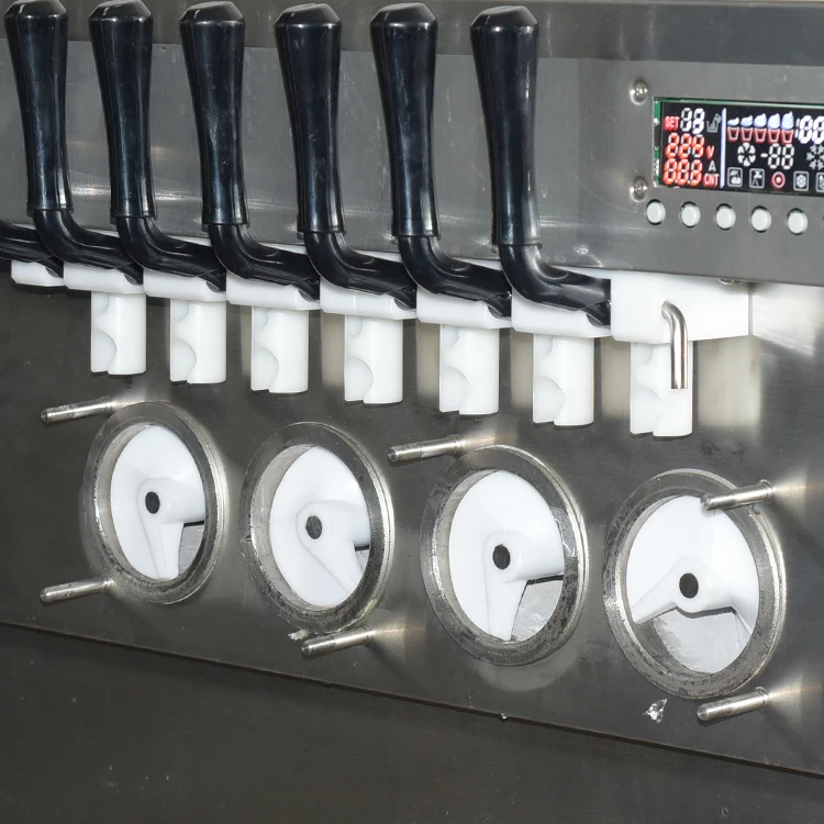 ETL NSF CE High Quality precooling ice cream making machine/multi soft serve ice cream machine with 7 flavors
