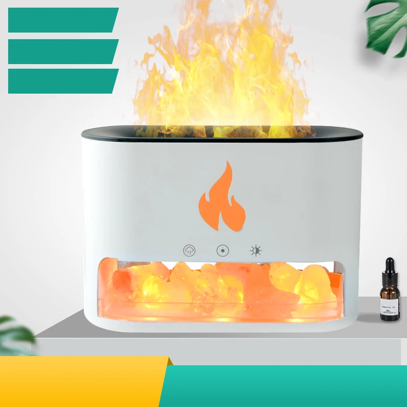 Эфирные масла Аромат Ультразвуковой туман Led Simulation 3D Blue Fire Flame Увлажнители воздуха