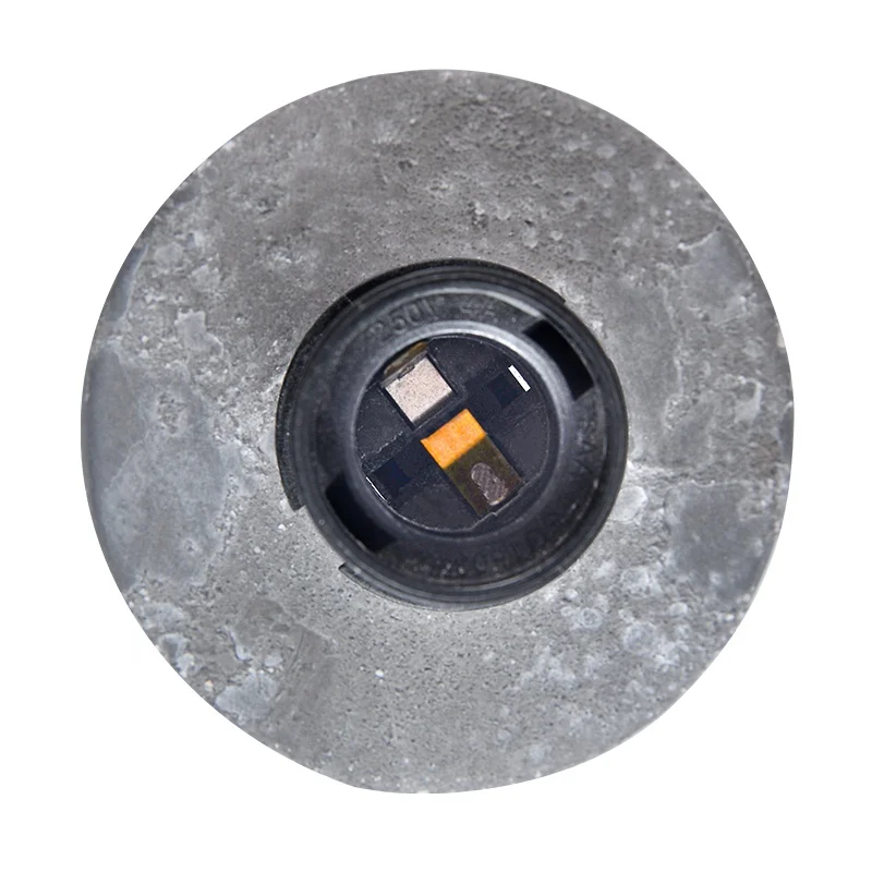 Rustic style round matte indoor decoration bedside lamp antique stoneware table lamp