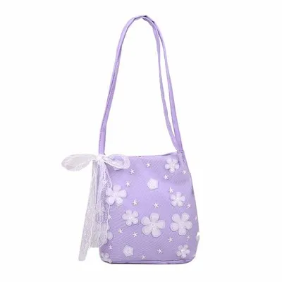 2022 2021 Fashion style korean lady shoulder bag flower canvas women lace tote bag bag