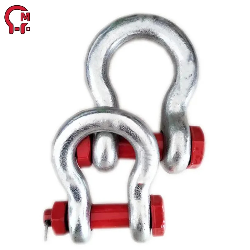 HLM G210 Us Type Screw Pin Lifting 3/4 D Shackle Carbon Steel Forged Anchor Chain Marine G210 Bow Shackle