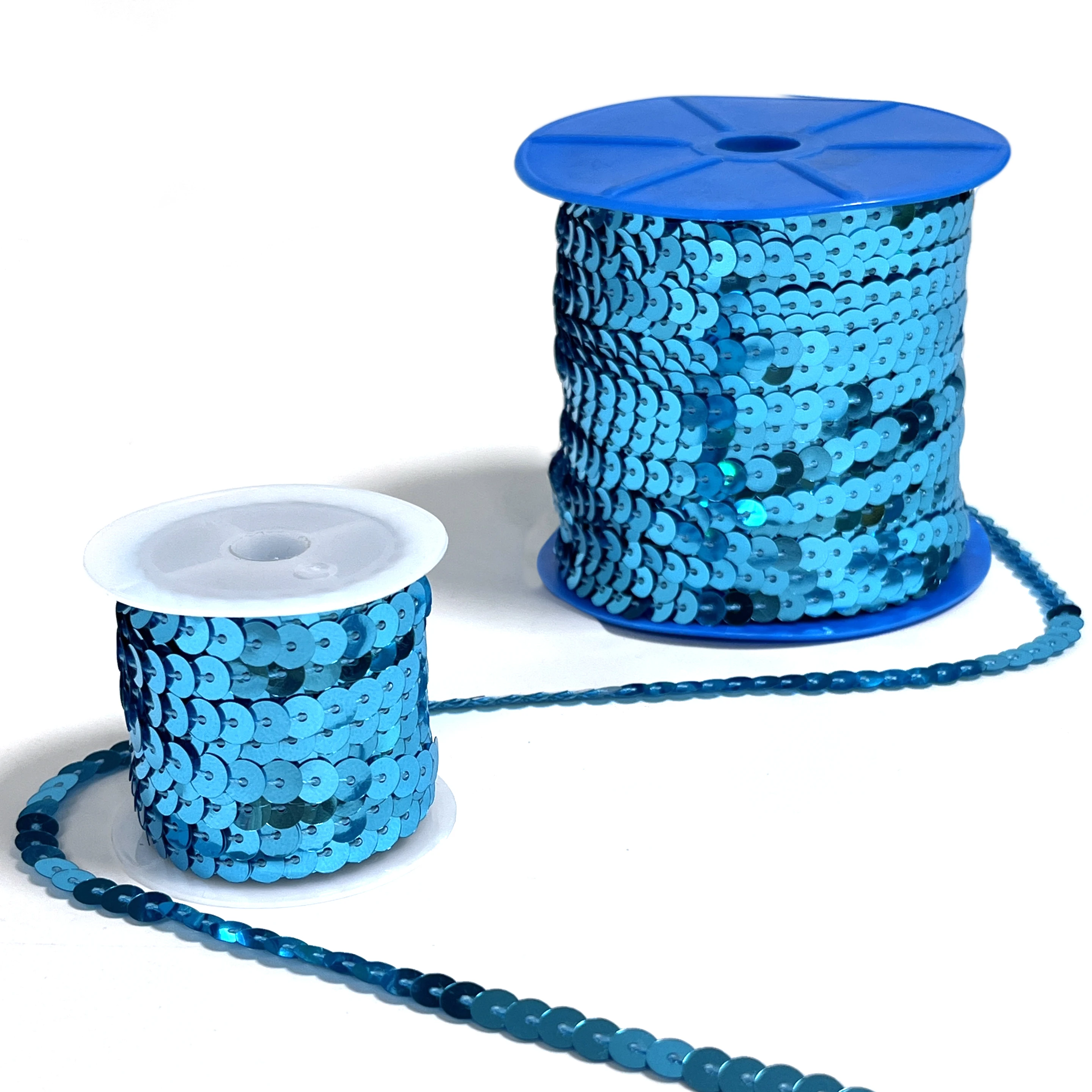 SHENYUE  iridescent GRS certified colorful sequin chain sequin sew on trim for embroidery