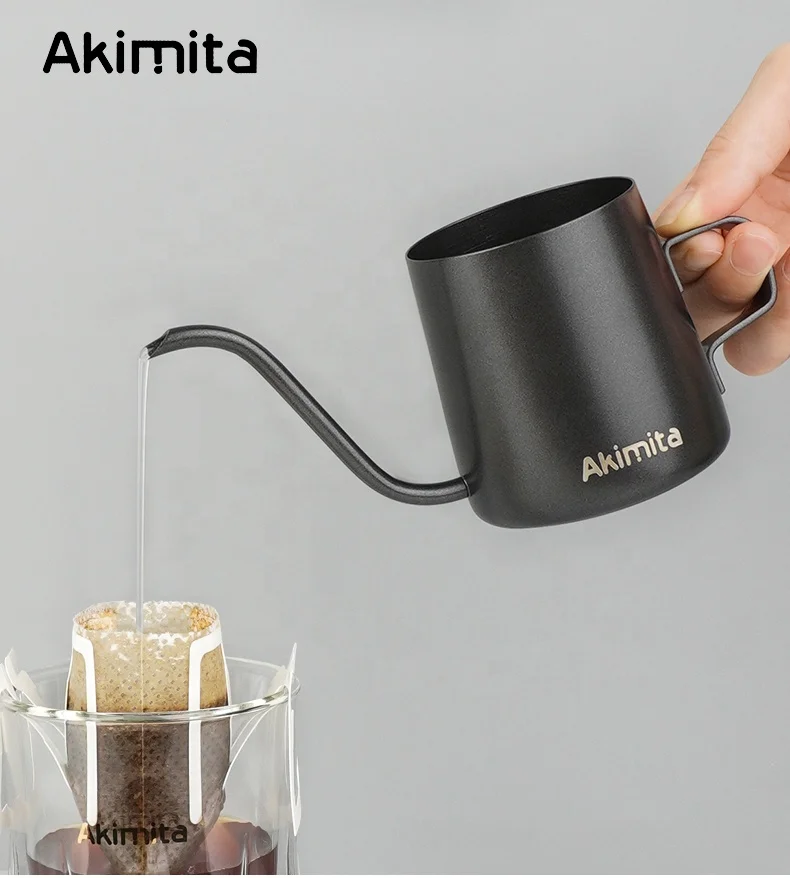 Akimita New Year Presents 200ml Stainless Steel Gooseneck Kettle Mini Tea&Coffee&Milk Drip Pot