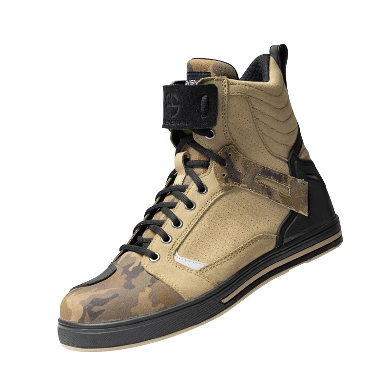 ALIEN SNAIL Men Women Motorcycle Boots Casual Shoes Waterproof Cowhide Non-slip Motocross Protect Boots