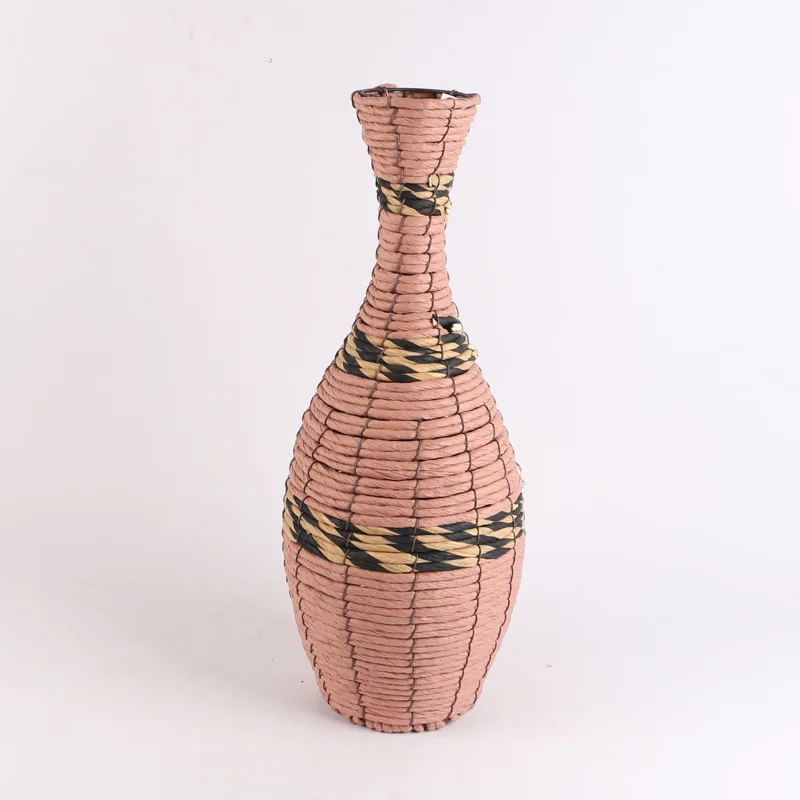 Commission Paper  Woven Vase Art Vase home Tabletop Decoration natural Plants Flower Pot for home decor