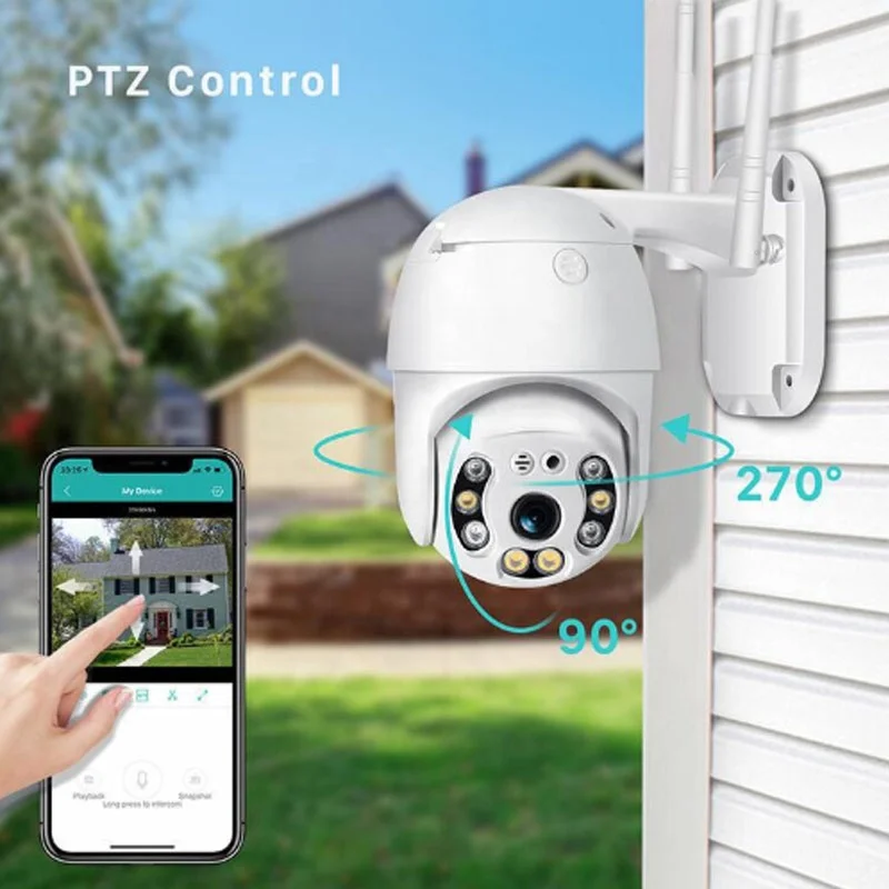  2021 новая модель 1080P ptz wifi камера с водонепроницаемым и ночным видением красочная yoosee v380
