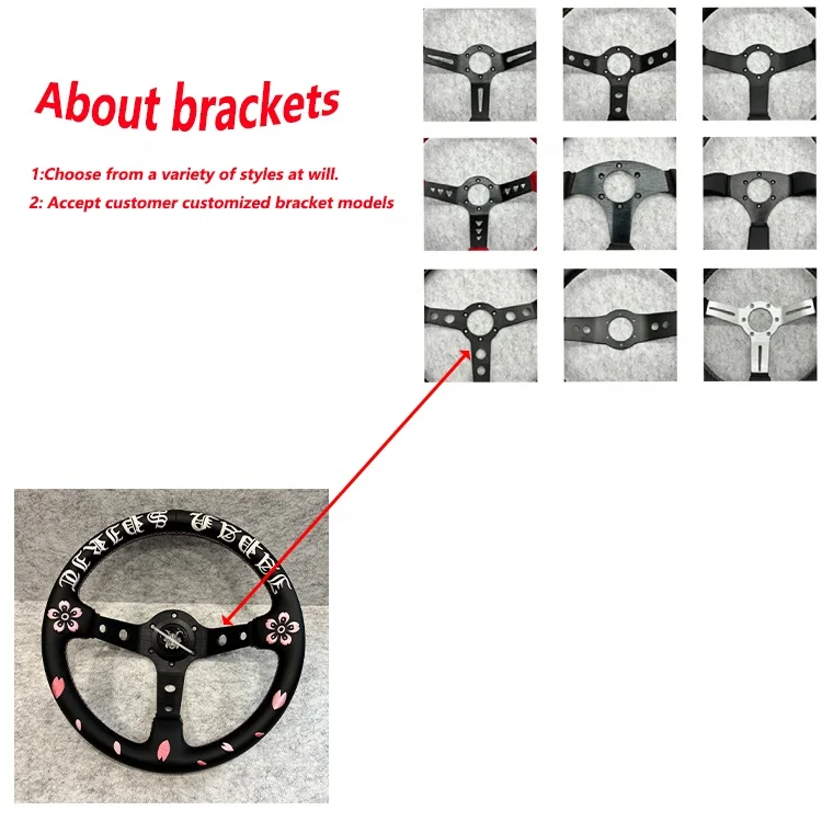 TIYPEOR 320mm 350mm customizable embroidery and logo JDM racing modified steering wheel