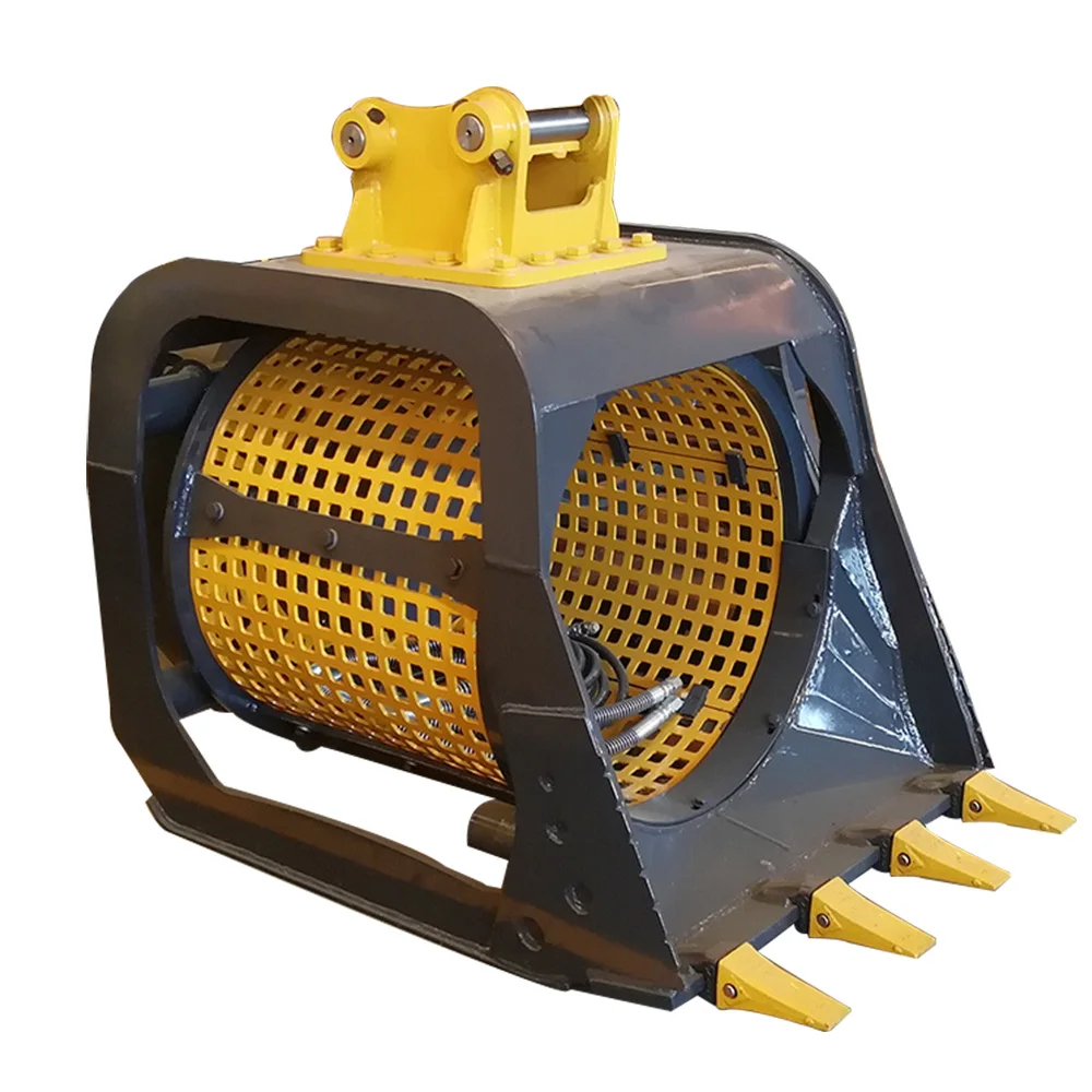 MONDE Mini Screening Bucket for 1.5-3Ton Excavator Rotary Screen Bucket Soil and Rock Selecting
