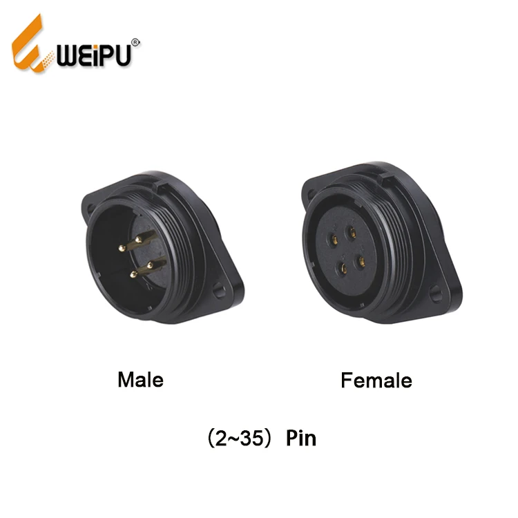 
Weipu SP2913/P(S) 2-hole flange receptacle 26 pin terminal cable connector waterproof cable connector ip68 