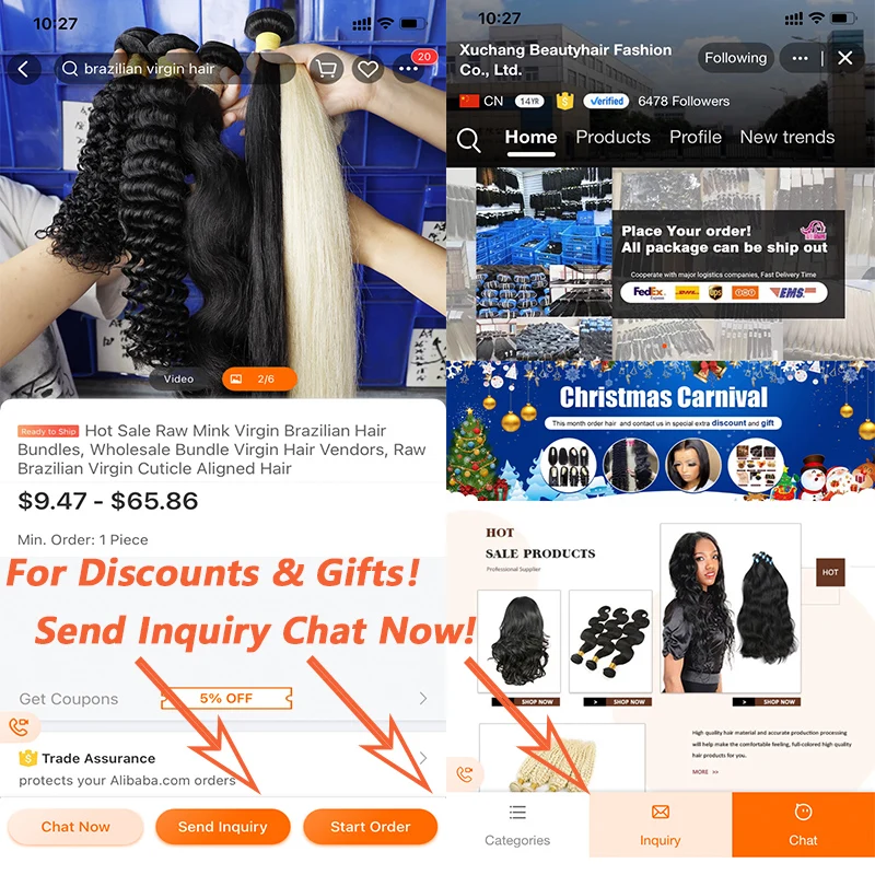 Supplier Factory Price Virgin Hair Bundles 100% Brazilian Human Hair Extension All Kinds Of Styles And Length From Young Girls