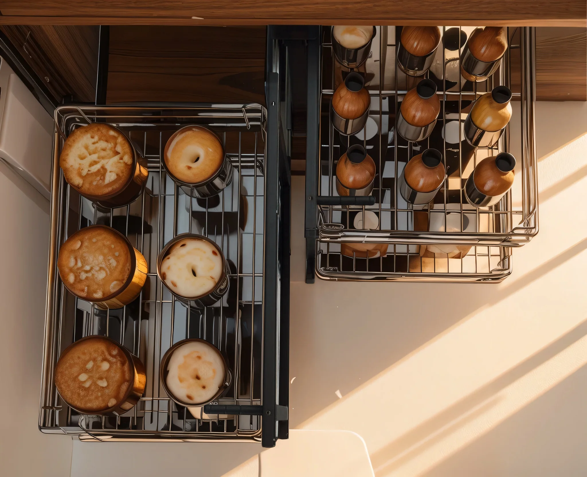 Kitchen Cabinets Accessories Pull Out Pan Storage Organizer Under Sink Shelf 2 Tier Spice Rack Chrome Universal Magic Corner